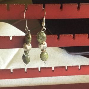 Natural Unakite Earrings NWOT